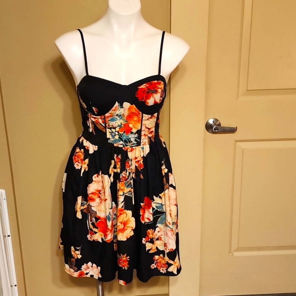 Floral Band of gypsies over the knee dress